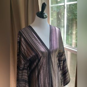 Haney Estelle Metallic Striped Silk-Blend Kaftan - Copper - Medium